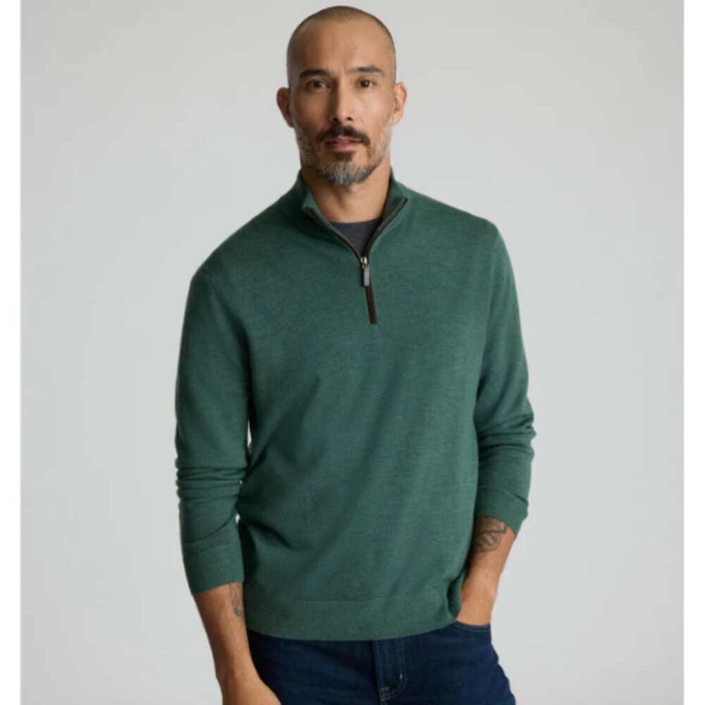 UNTUCKit Belguardo Merino Wool Quarter Zip Sweater